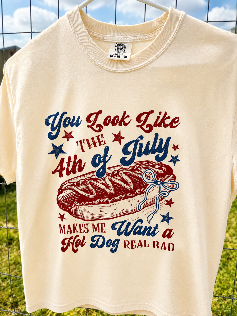 Womens 'Hot Dog' 4th of July Tshirt