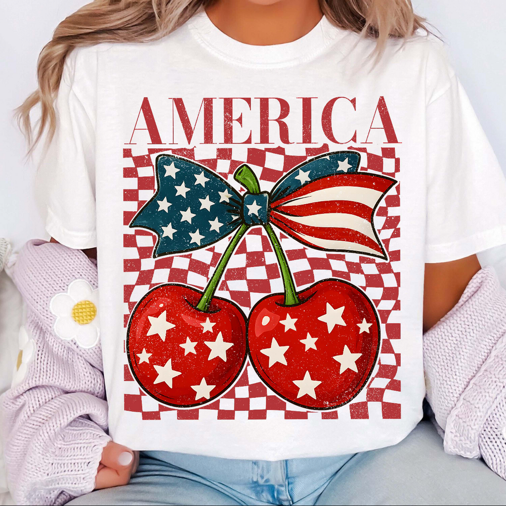 Cherry 4th of July Tshirt