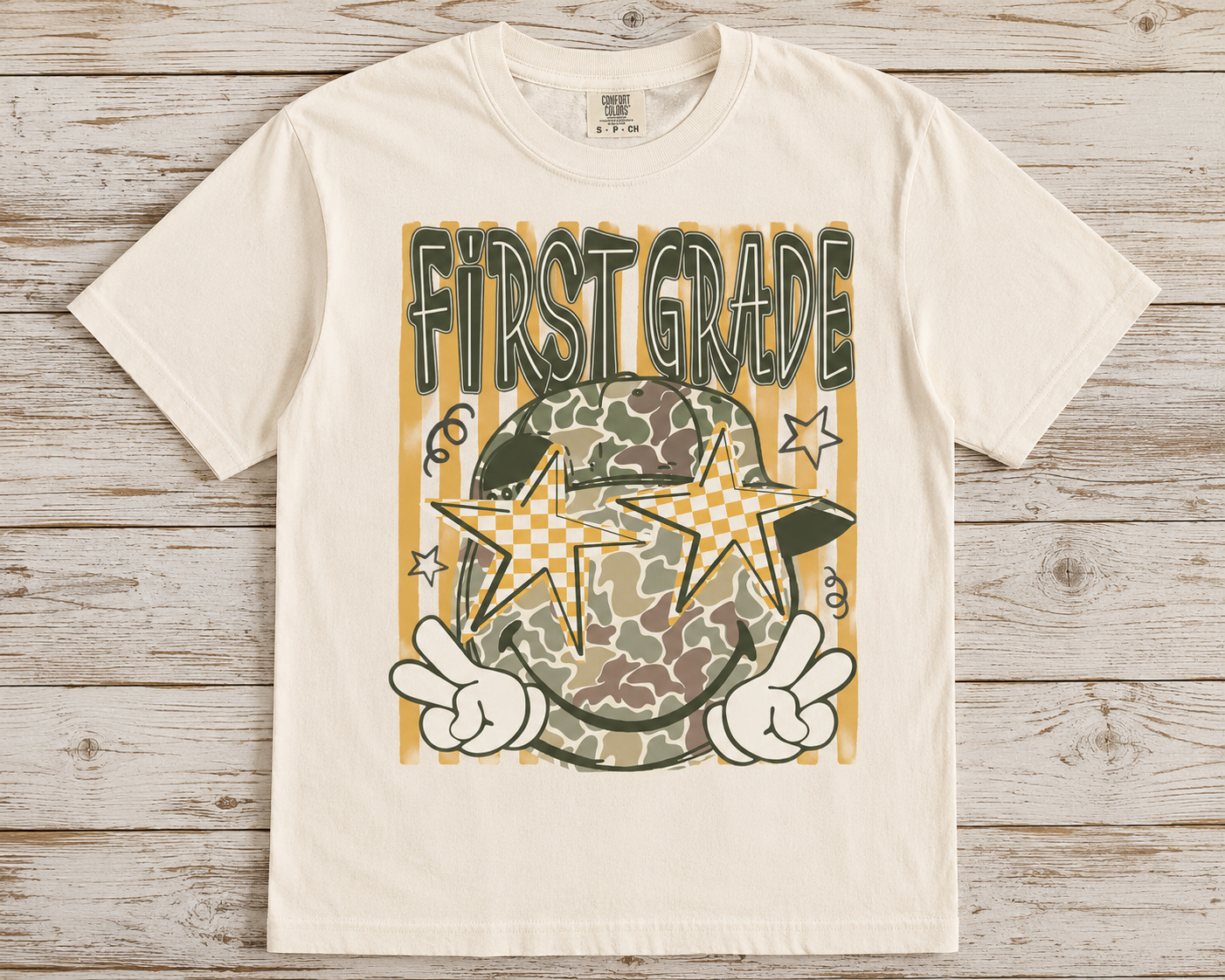 Boys Camo Grade Thsirt