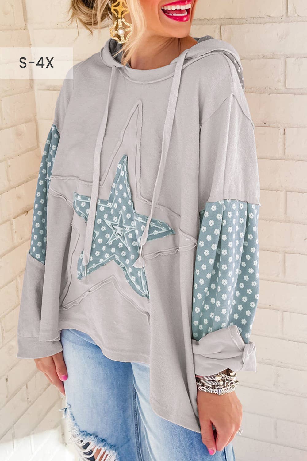 FLORAL PATCHWORK SWEATER
