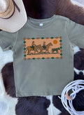 Cowboys checkered sunset Baby & Toddler Shirt