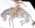 BUCKING ZEBRA GRAPHIC TEE