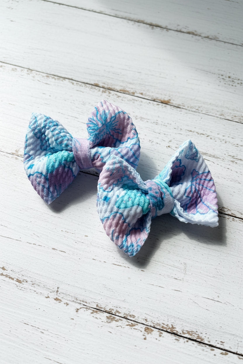 "Off Duty Mermaid" Pigtail Bows