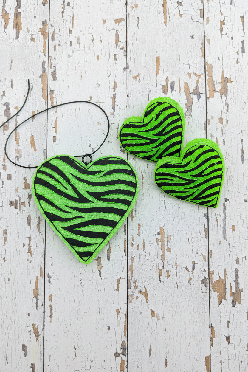 Lime Green & Zebra Freshie