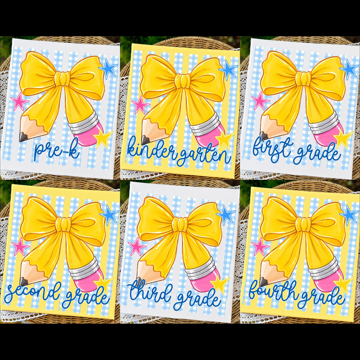 Girls Pencil Bow Grade Tshirt