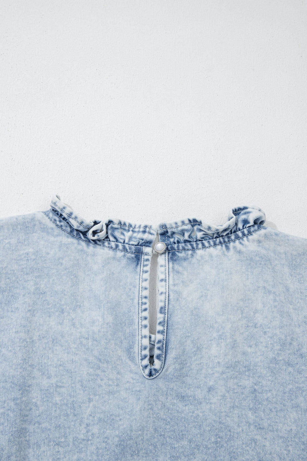 DENIM PLEATED TOP