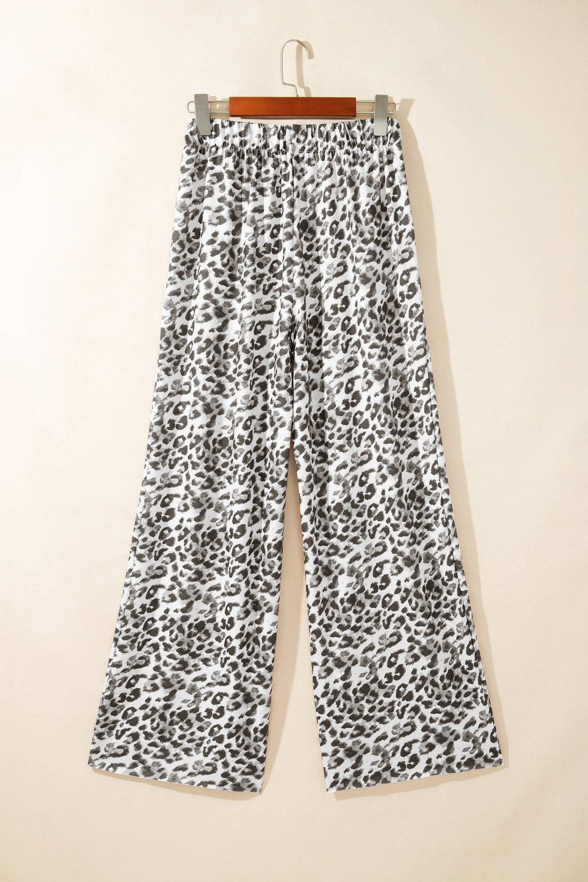 LEOPARD PRINT WIDE LEG PANTS