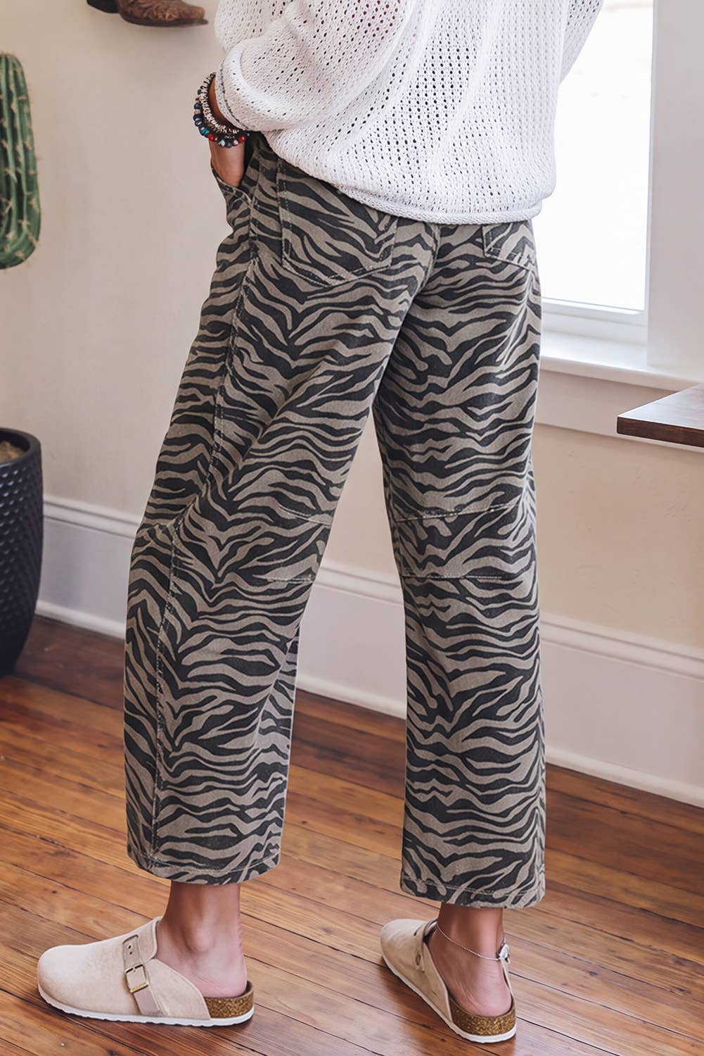 WESTERN ZEBRA STRIPED PANTS