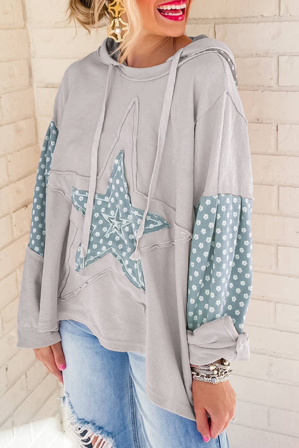 FLORAL PATCHWORK SWEATER