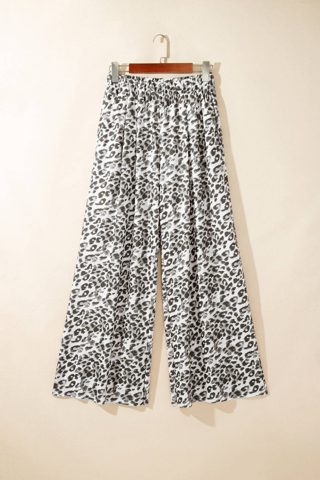 LEOPARD PRINT WIDE LEG PANTS